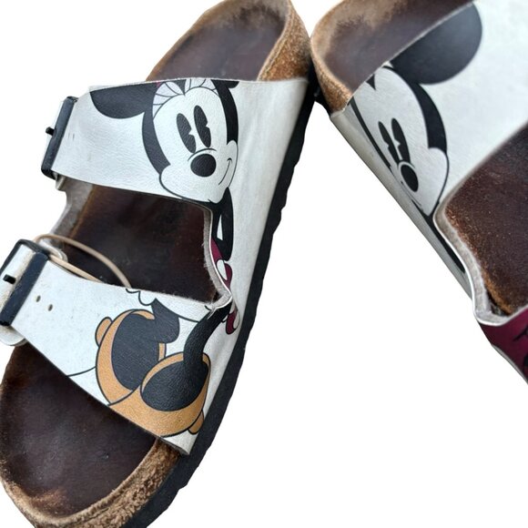 Birkenstock Disney Collab Mickey Minnie Print Arizona Birko-Flor Sandals 36 5 - Picture 3 of 12